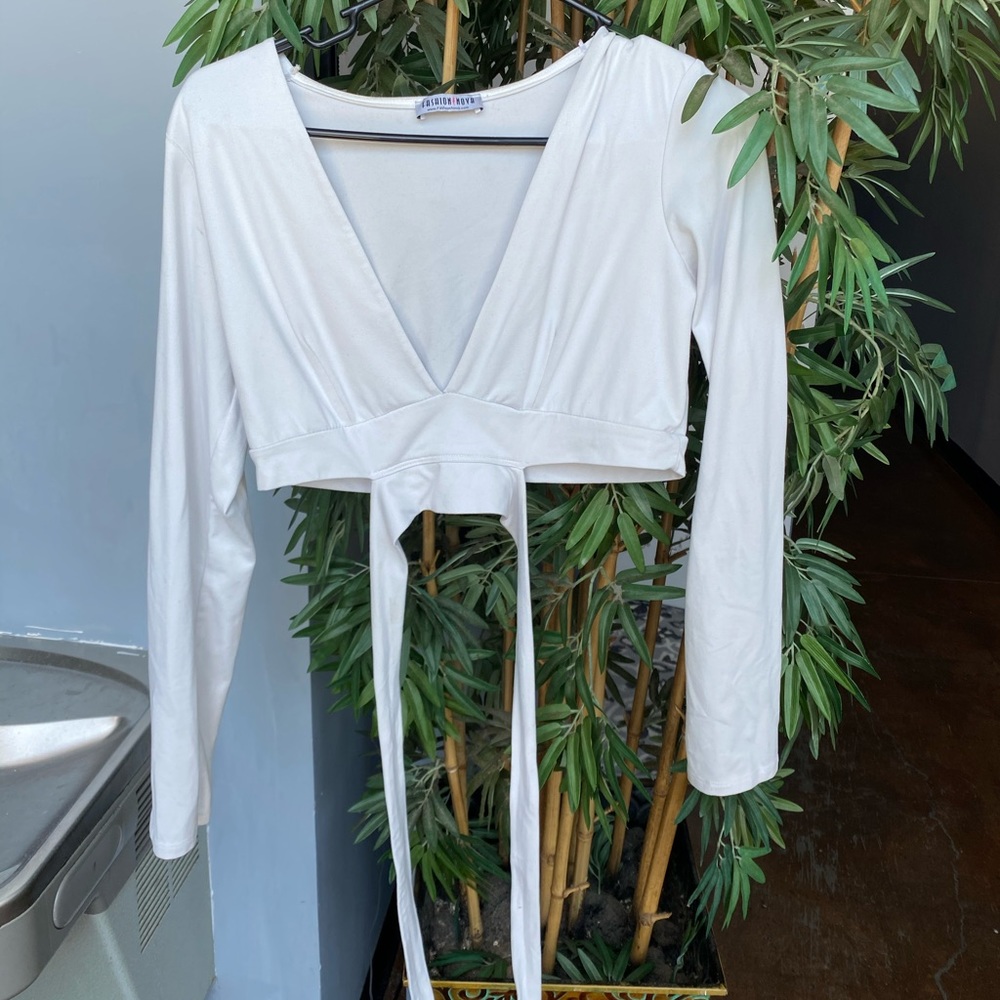 Fashion Nova Self Tie Crop Top